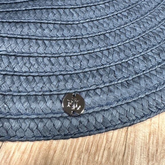 Lauren Ralph Lauren Sun Hat Blue One Size 100% Paper Straw Brand New With Tags main image 6